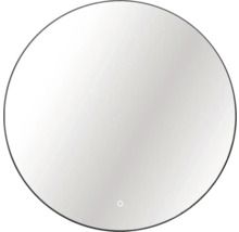 Runder Spiegel mit Rahmen und LED-Beleuchtung