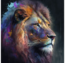 Giclée Leinwandbild Colorfull lion 147 60x60 cm