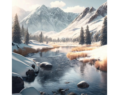Giclée Leinwandbild Winter landscape 0087 60x60 cm