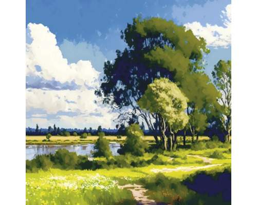 Tableau sur toile Giclée Summer landscape 0198 60x60 cm
