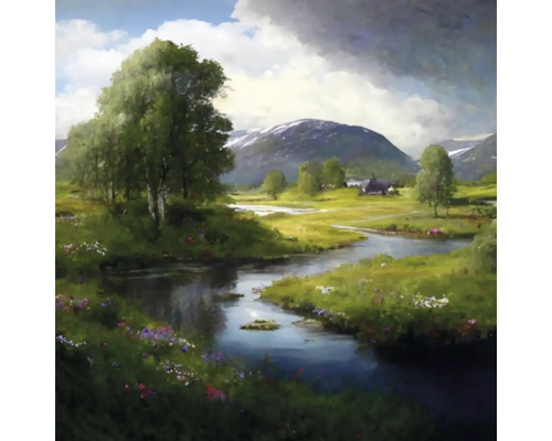 Giclée Leinwandbild Norway 0197 60x60 cm
