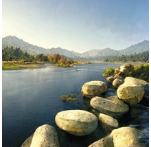 Giclée Leinwandbild Mountain river 0040 60x60 cm