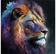 Giclée Leinwandbild Colorfull lion 147 60x80 cm