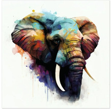 Giclée Leinwandbild Colorfull elephant 139 60x80 cm