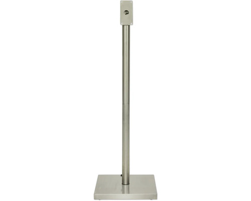 Edelstahl Standsäule mit quadratischer Bodenplatte