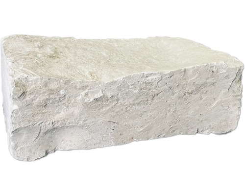 Pierre de construction FLAIRSTONE en calcaire du Jura allemand gris-jaune 25/50 x 20/30 x 20/25 cm PAL = 2 m² de surface visible