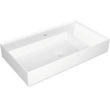 Jungborn Waschtisch QUATTRO Ablage rechts 81 x 46 cm weiß glänzend