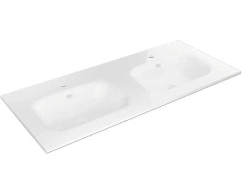 Vasque double Jungborn SEDICI 121 x 51,5 cm blanc brillant