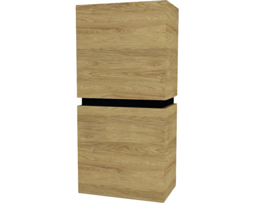 Armoire suspendue avec 2 portes et 1 tiroir Devo Viva 2.0 gauche lxhxp 40x84x26 cm natural hickory