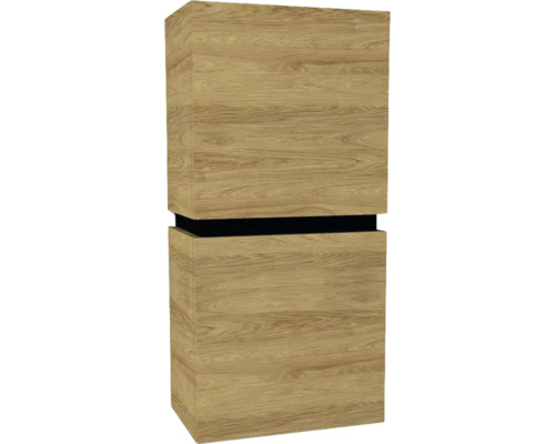 Armoire suspendue avec 2 portes et 1 tiroir Devo Viva 2.0 droite lxhxp 40x84x26 cm natural hickory