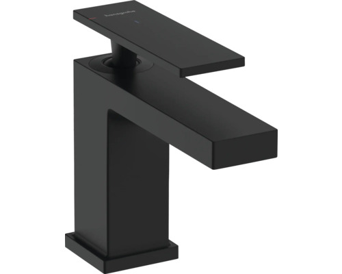 hansgrohe Waschtischarmatur TECTURIS E 80 CoolStart EcoSmart+ schwarz matt 73001670 Schwarzer Hansgrohe Waschtischmischer