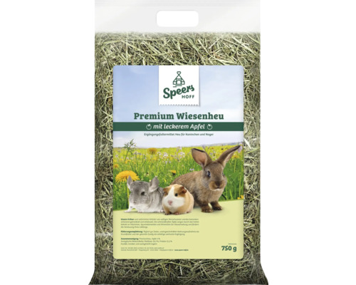 Foin Heu Speer´s Premium foin de prairie avec pomme nourriture pour rongeurs 750 g