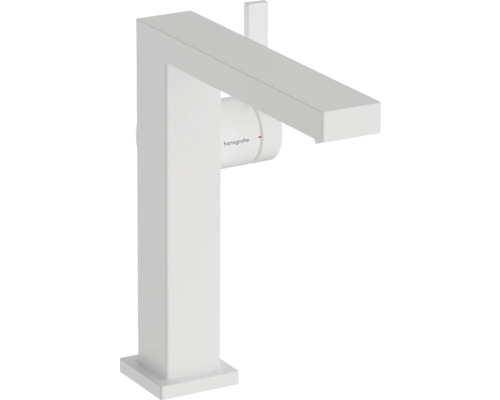 hansgrohe Waschtischarmatur TECTURIS E 150 Fine CoolStart EcoSmart+ mit Push-Open Ablaufgarnitur weiß matt 73040700