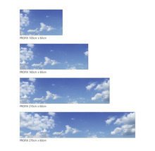 Profix Fensterfolie mit Wolkenmotiv in verschiedenen Größen.
