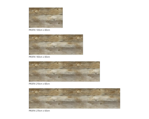 Verschiedene Größen von PROFIX Holzdekorfolie