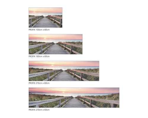 Profix Motive in verschiedenen Größen: Sonnenaufgang am Meer mit Holzsteg