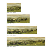 Verschiedene Größen des Profix Wandbildes einer Landschaft mit Weinbergen.
