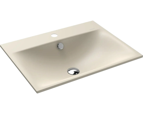 Lavabo encastré KALDEWEI SILENIO 60 x 46 cm warm beige 20 mat avec revêtement Emaillé 907706013661