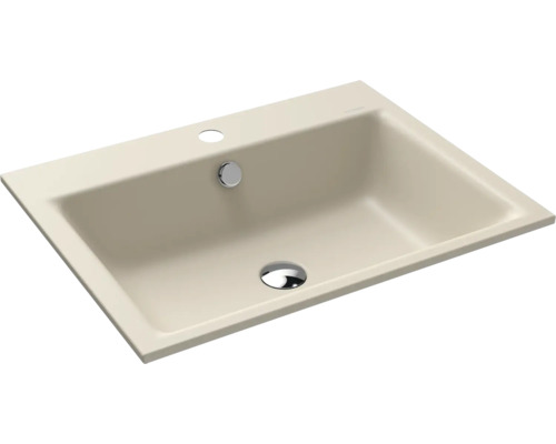 Lavabo encastré KALDEWEI PURO 60 x 46 cm warm beige 20 mat avec revêtement Emaillé 900106013661