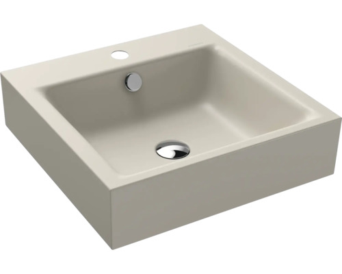 Lavabo à poser KALDEWEI PURO 46 x 46 cm warm grey 10 mat avec revêtement Emaillé 900606013668