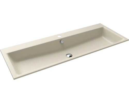 Lavabo encastré KALDEWEI PURO 120 x 46 cm warm beige 20 mat avec revêtement Emaillé 907106013661