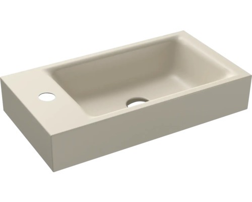 Lavabo à poser Lave-mains KALDEWEI PURO 55 x 30 cm warm beige 20 mat avec revêtement Emaillé 906906013661