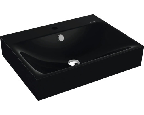 Waschtisch KALDEWEI SILENIO 60 x 46 cm schwarz glänzend emailliert perleffekt 904306013701