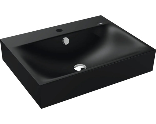 Lavabo standard KALDEWEI SILENIO 60 x 46 cm noir mat avec revêtement Emaillé 904306013676