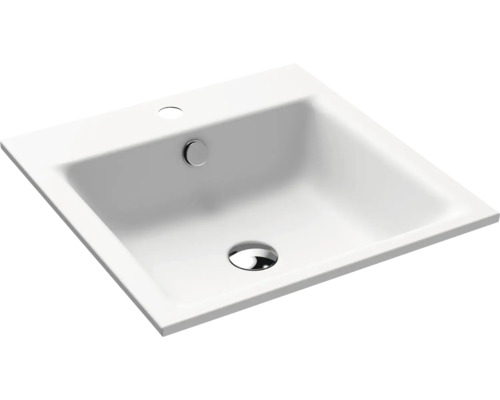 Lavabo encastré KALDEWEI PURO 46 x 46 cm blanc alpin mat avec revêtement Emaillé 900006013711