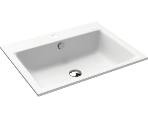 Lavabo encastré KALDEWEI PURO 60 x 46 cm blanc alpin mat avec revêtement Emaillé 900106013711