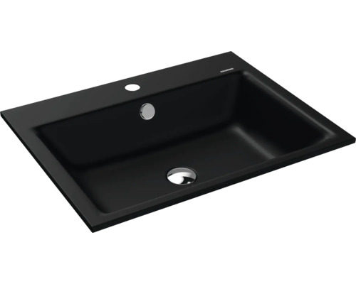 Lavabo encastré KALDEWEI PURO 60 x 46 cm noir mat avec revêtement Emaillé 900106013676