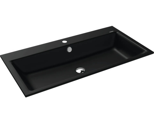 Lavabo encastré KALDEWEI PURO 90 x 46 cm noir mat avec revêtement Emaillé 900206013676