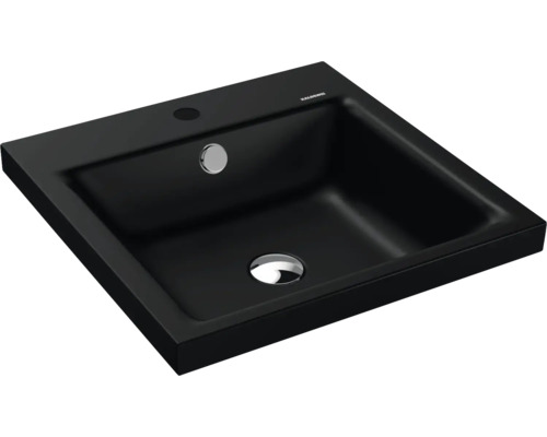 Lavabo à poser KALDEWEI PURO 46 x 46 cm noir mat avec revêtement Emaillé 900306013676