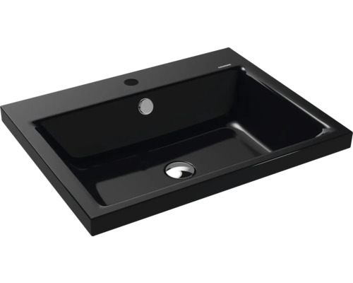 Lavabo à poser KALDEWEI PURO 60 x 46 cm noir brillant avec revêtement emaillé 900406013701 Lavabo à poser KALDEWEI PURO 60 x 46 cm noir brillant avec revêtement emaillé 900406013701