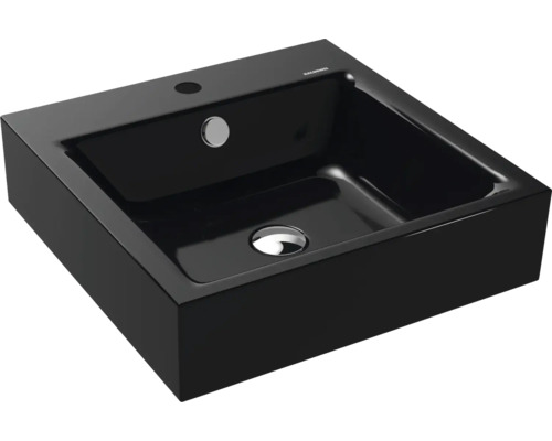 Lavabo à poser KALDEWEI PURO 46 x 46 cm noir brillant avec revêtement Emaillé 900606013701