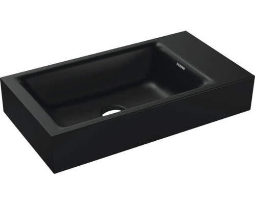 Lavabo KALDEWEI PURO 55 x 30 cm cool grey 90 mat émaillé effet nacré sans trou de robinetterie 901206313667