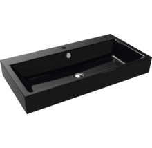 KALDEWEI Waschtisch PURO 90 x 46 cm schwarz glänzend mit Beschichtung Emailliert 901506013701