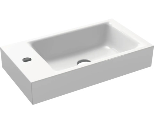 Lavabo à poser Lave-mains KALDEWEI PURO 55 x 30 cm blanc alpin brillant avec revêtement Emaillé 906906013001