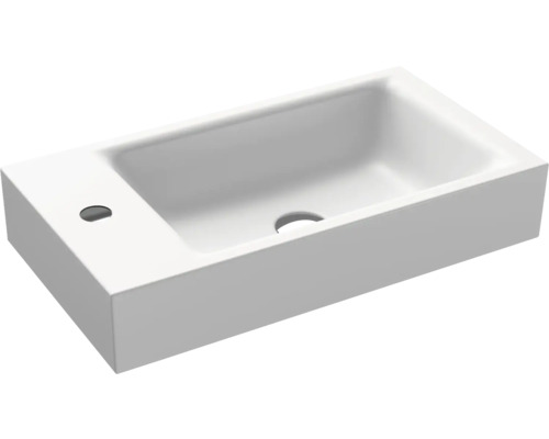 Lavabo à poser Lave-mains KALDEWEI PURO 55 x 30 cm blanc alpin mat avec revêtement Emaillé 906906013711