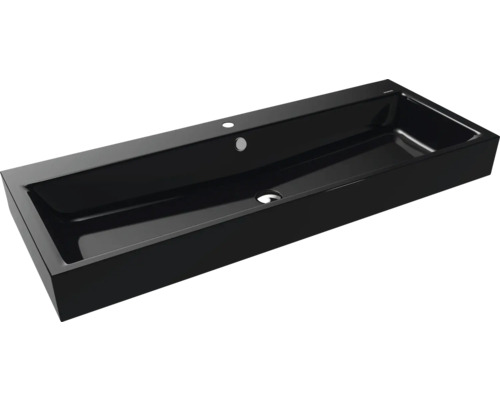 Lavabo standard KALDEWEI PURO 120 x 46 cm noir brillant avec revêtement Emaillé 906806013701