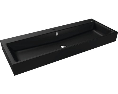 Lavabo à poser Lavabo double KALDEWEI PURO 120 x 46 cm noir mat avec revêtement Emaillé 907006043676