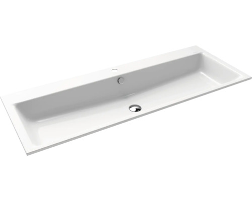 Lavabo encastré KALDEWEI PURO 120 x 46 cm blanc alpin brillant avec revêtement Emaillé 907106013001