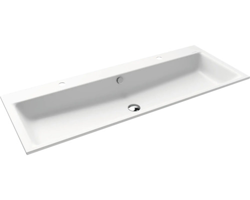 Lavabo encastré Lavabo double KALDEWEI PURO 120 x 46 cm blanc alpin mat avec revêtement Emaillé 907106043711