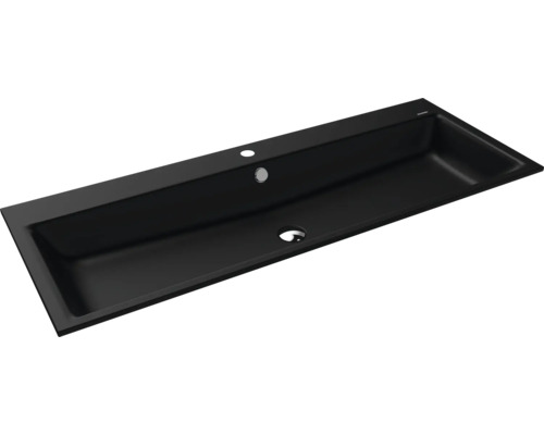 Lavabo encastré KALDEWEI PURO 120 x 46 cm noir mat avec revêtement Emaillé 907106013676