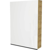 Weißer Wandschrank mit Holzstruktur