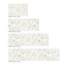 Verschiedene Größen der Profix-Folie mit Marmor- und Goldliniendesign