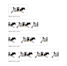Différentes tailles du sticker mural Profix vache