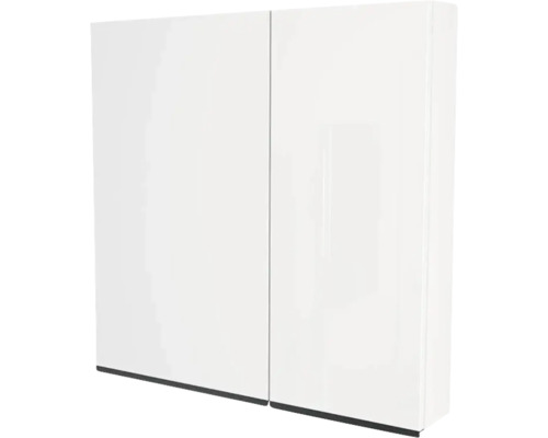 Spiegelschrank Devo Viva 2.0 links BxHxT 85x85x15 cm premium white supermatt Weißer Spiegelschrank mit zwei Türen