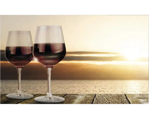 Crédence de cuisine mySpotti Profix Feierabend coucher de soleil verres 100 x 60 cm PX-10060-1887-HB