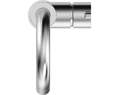 Vue détaillée d''un robinet d''arrêt d''angle chromé